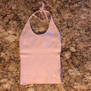 GAP baby pink tie halter top size S